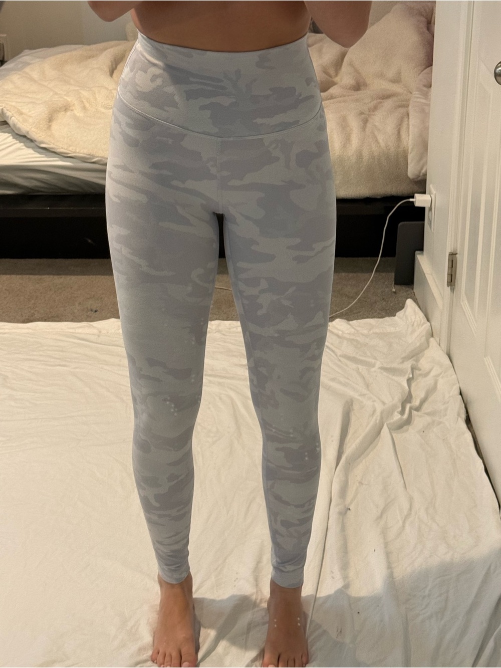 lululemon athletica Light Grey Camo High-Rise Leggings